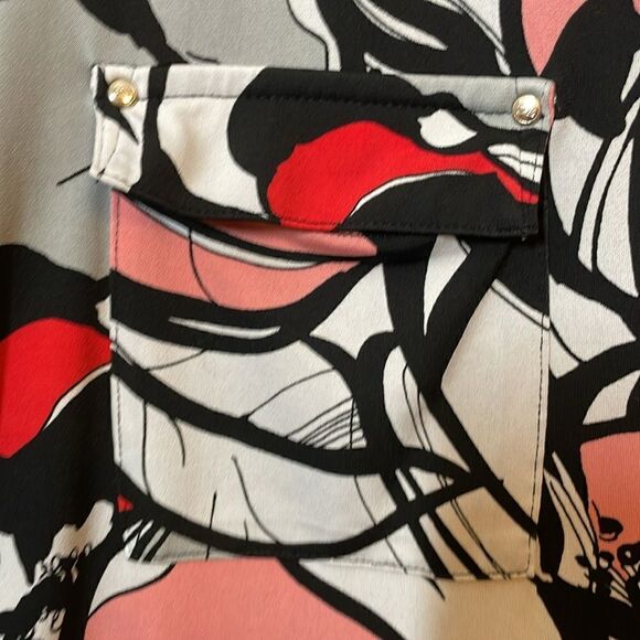 Dana BUCHMAN Paisley Boho 70s Top Button down long sleeve size 3X - Picture 4 of 16